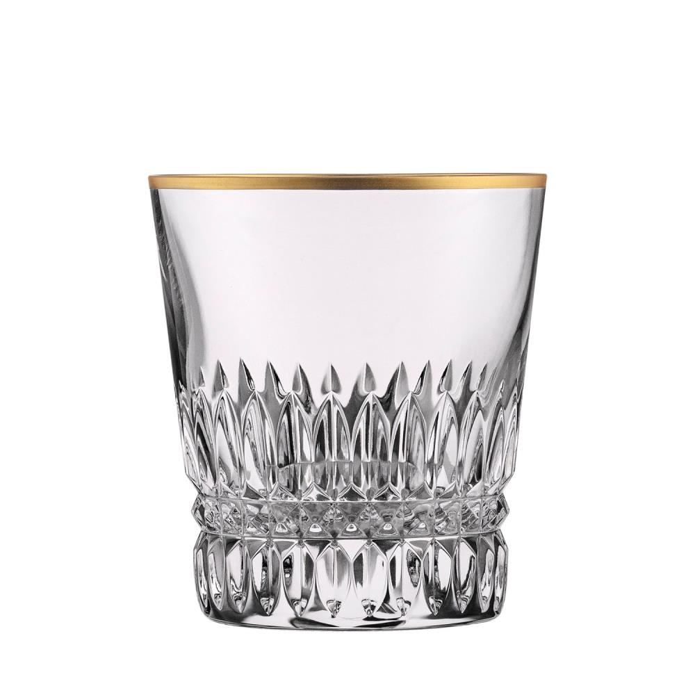 Whiskey glass crystal Empire Gold clear (10 cm)