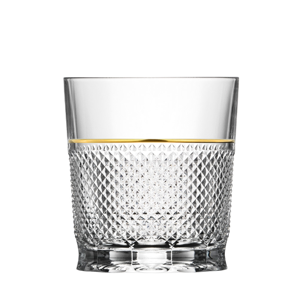 Whiskyglas Kristallglas Oxford-Gold Raia (10 cm)