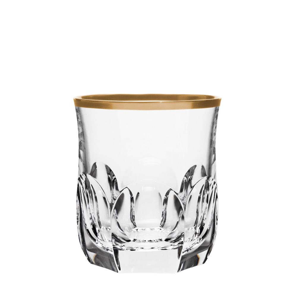 Whiskey glass Crystal Palais Gold rim clear (9.2 cm)
