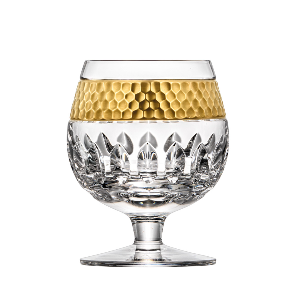Cognac Crystal Glass Bloom Gold clear (13,5 cm)