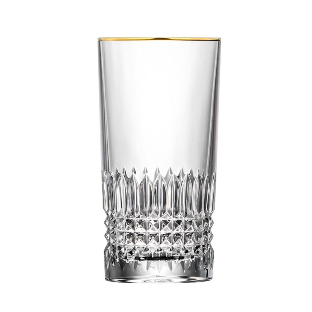 Long drink glass crystal Empire Gold clear (13.5 cm)
