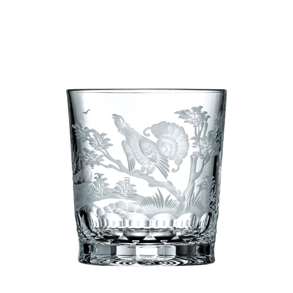 Whiskey glass crystal hunting grouse (9.3 cm)