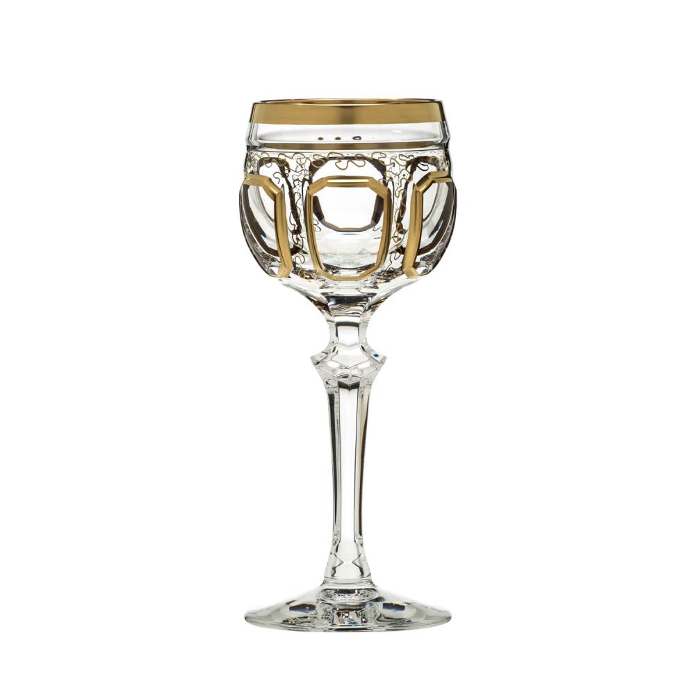 LIQUEUR GLASS CRYSTAL Antike clear mit Goldrand