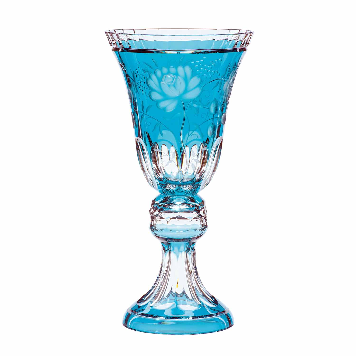 Vase crystal Primerose azur (52 cm)