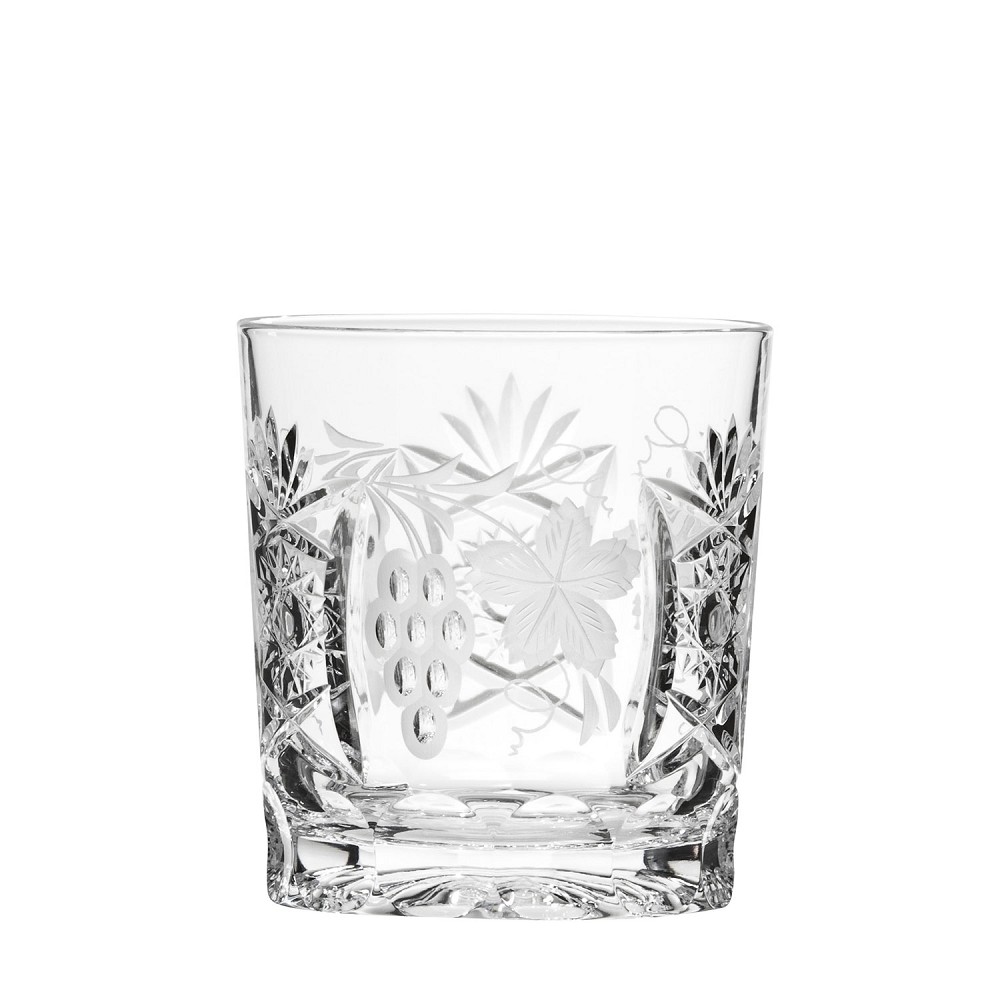 Whiskey glass crystal grape clear (9,3 cm)