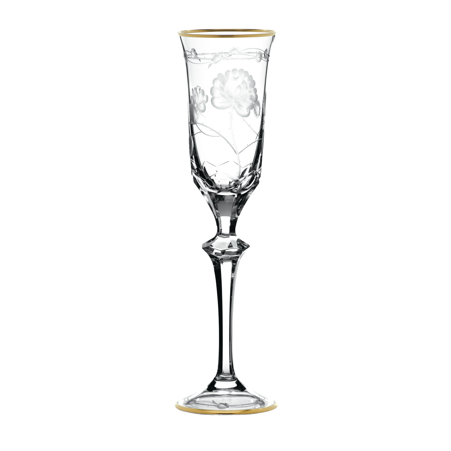 Champagne glass crystal Monrose Gold clear (26.2 cm)