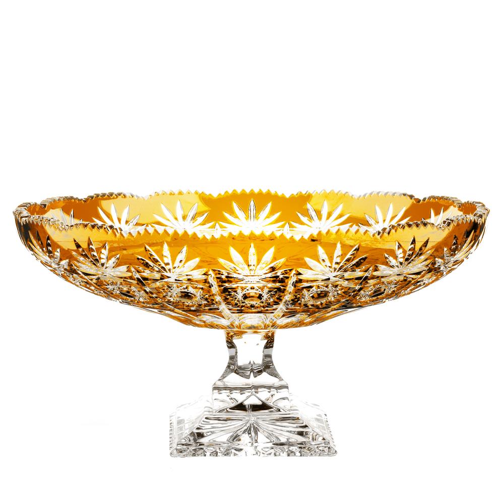 Schale Kristallglas Dresden amber (36 cm)