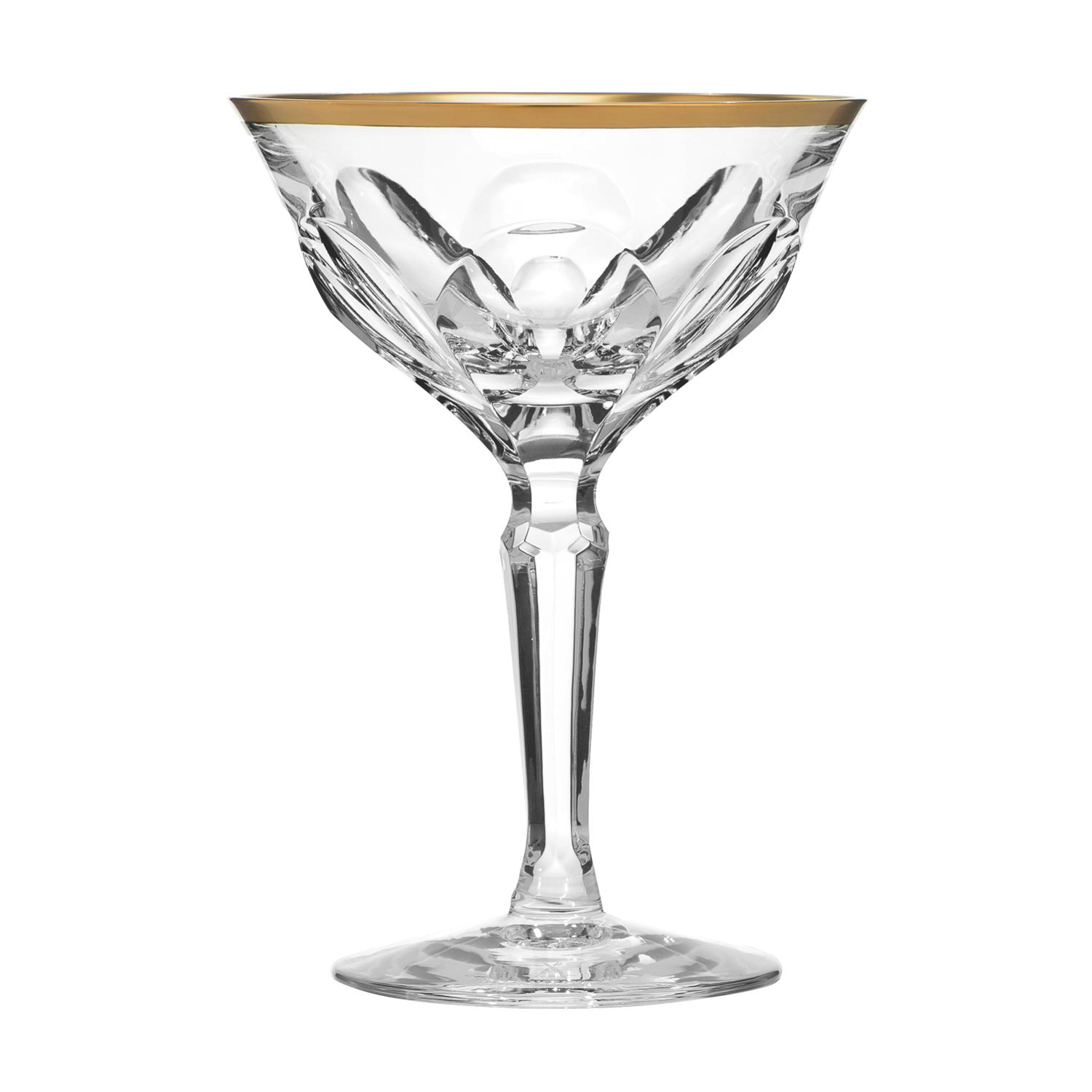 Cocktail glass crystal Palais Gold rim clear (16 cm)