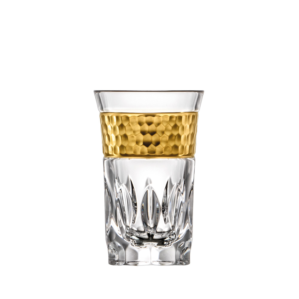 Shot Glass crystal Bloom Gold clear (8 cm)