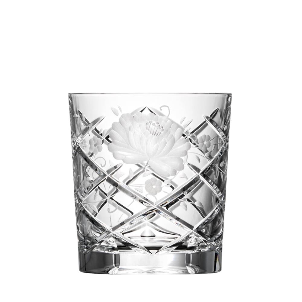 Whiskey glass crystal Sunrose clear (9,3 cm)
