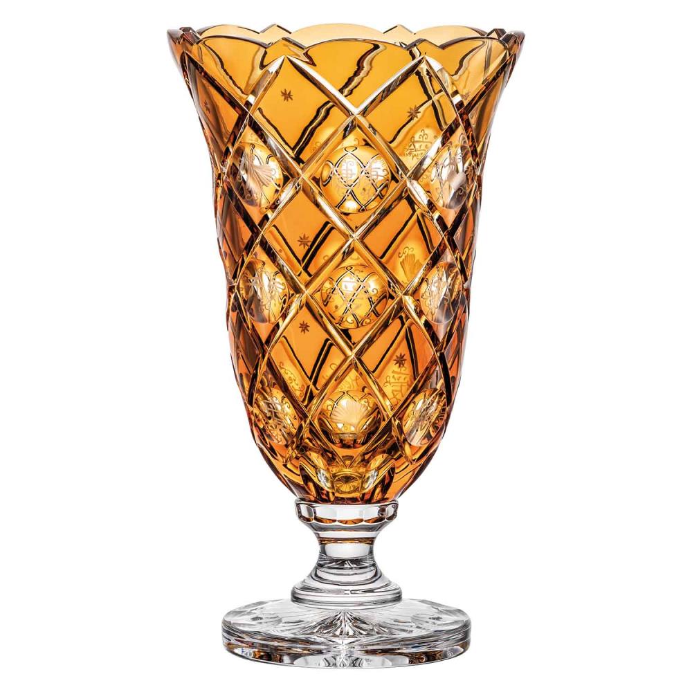 Vase Kristallglas Money & Health amber (37 cm)