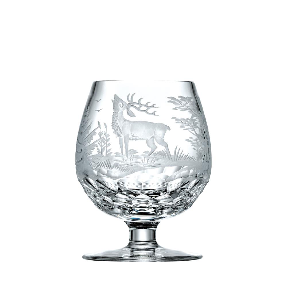Cognac glass crystal hunt deer clear (10,6 cm)