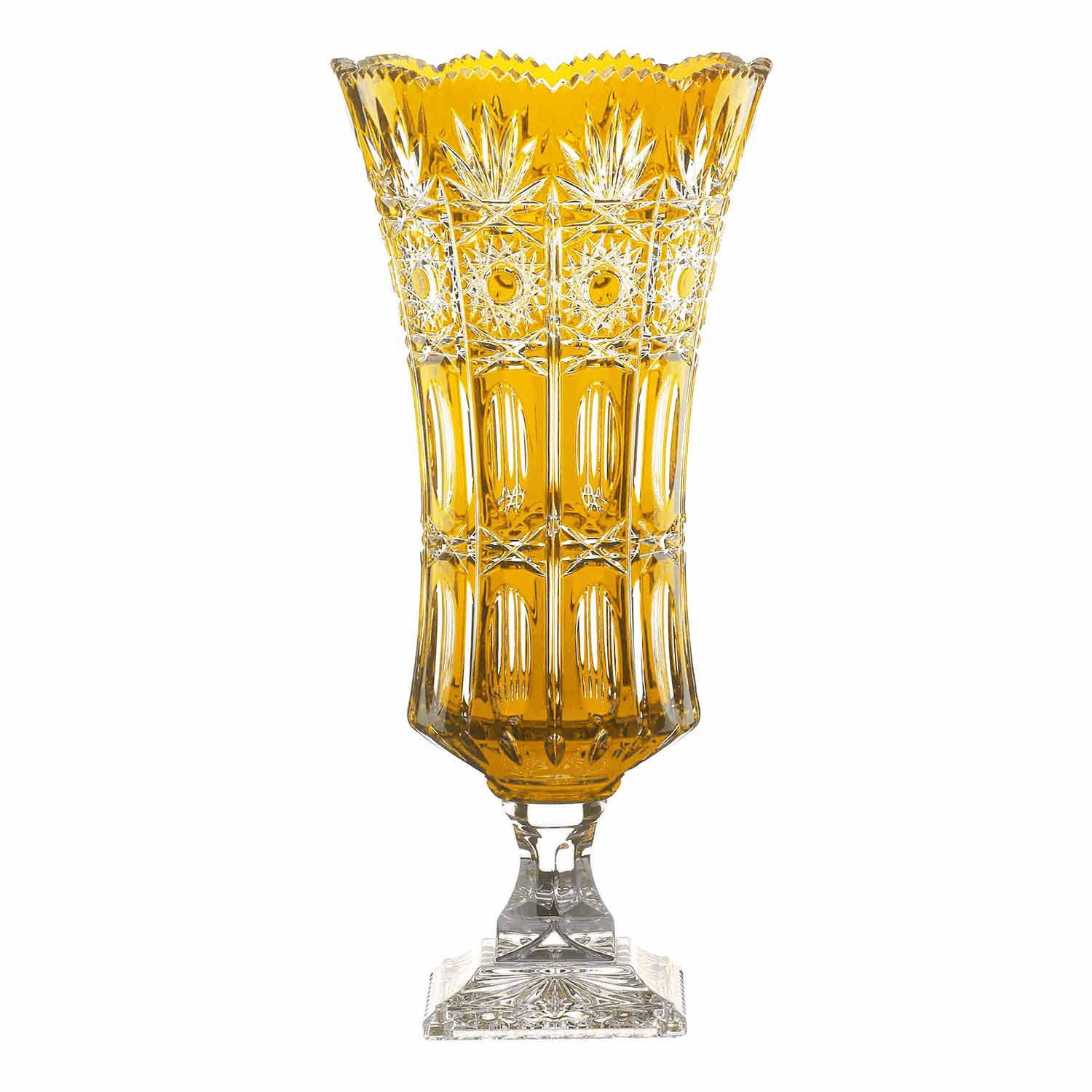 Vase Kristall Dresden amber (43 cm)