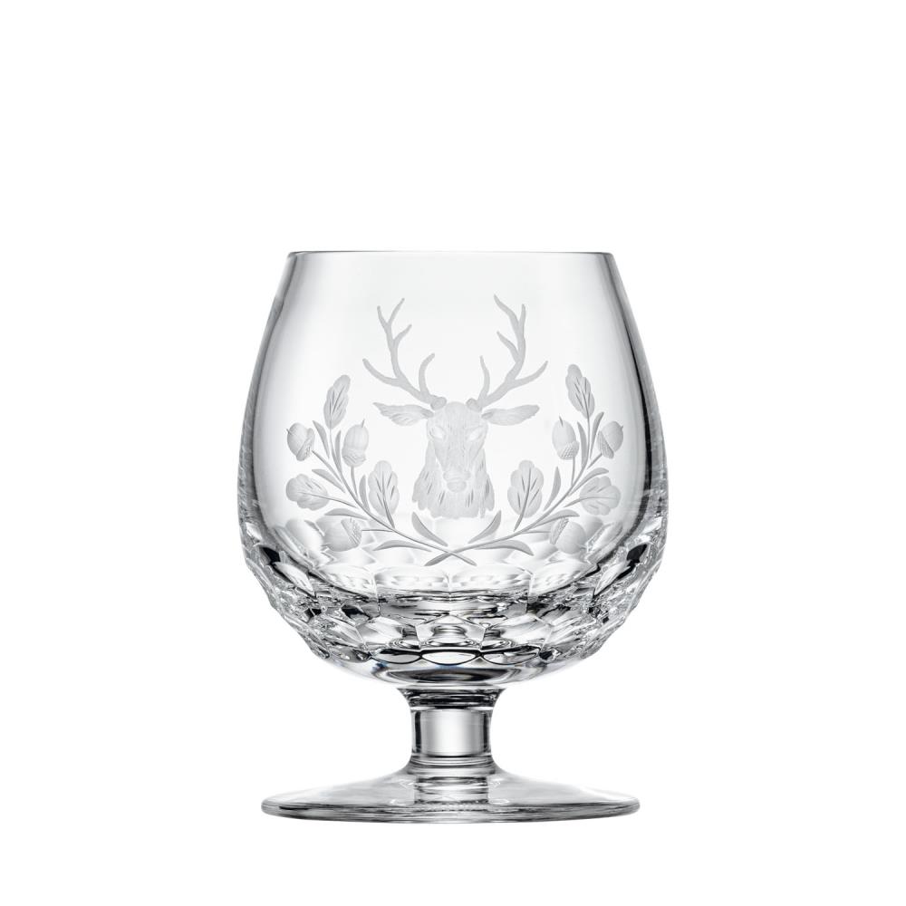 Cognac glass crystal deer head clear (10,6 cm)