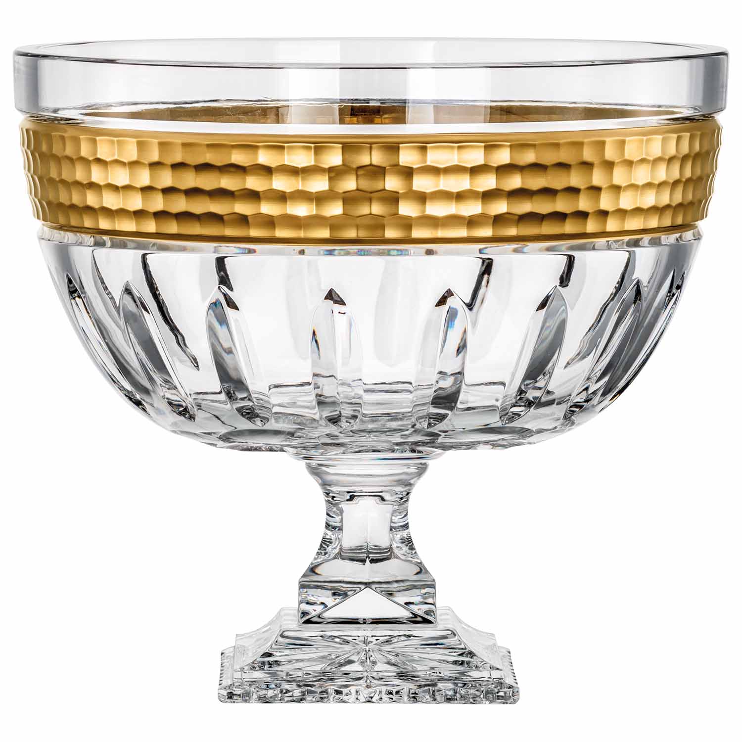 Schale Kristallglas Bloom-Gold clear (30 cm)