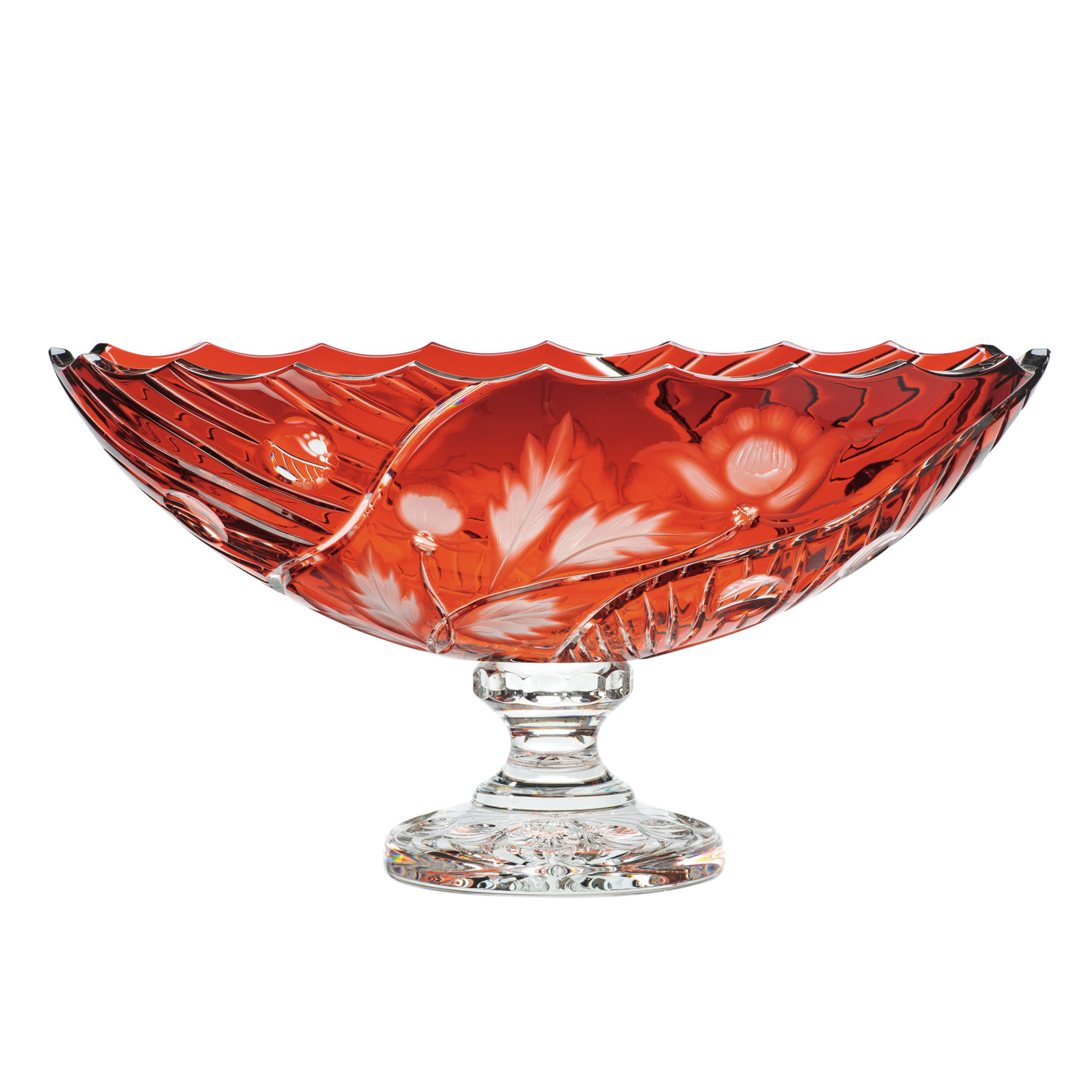 Jardiniere Kristallglas Red Poppy (40 cm)