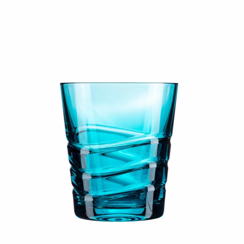 drinking glass crystal wave azur (8,5 cm)