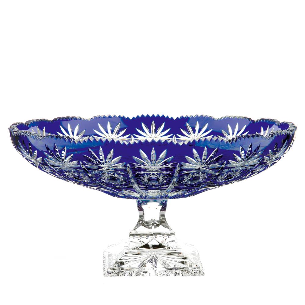 Bowl Crystall Glass Dresden kobalt (36 cm)