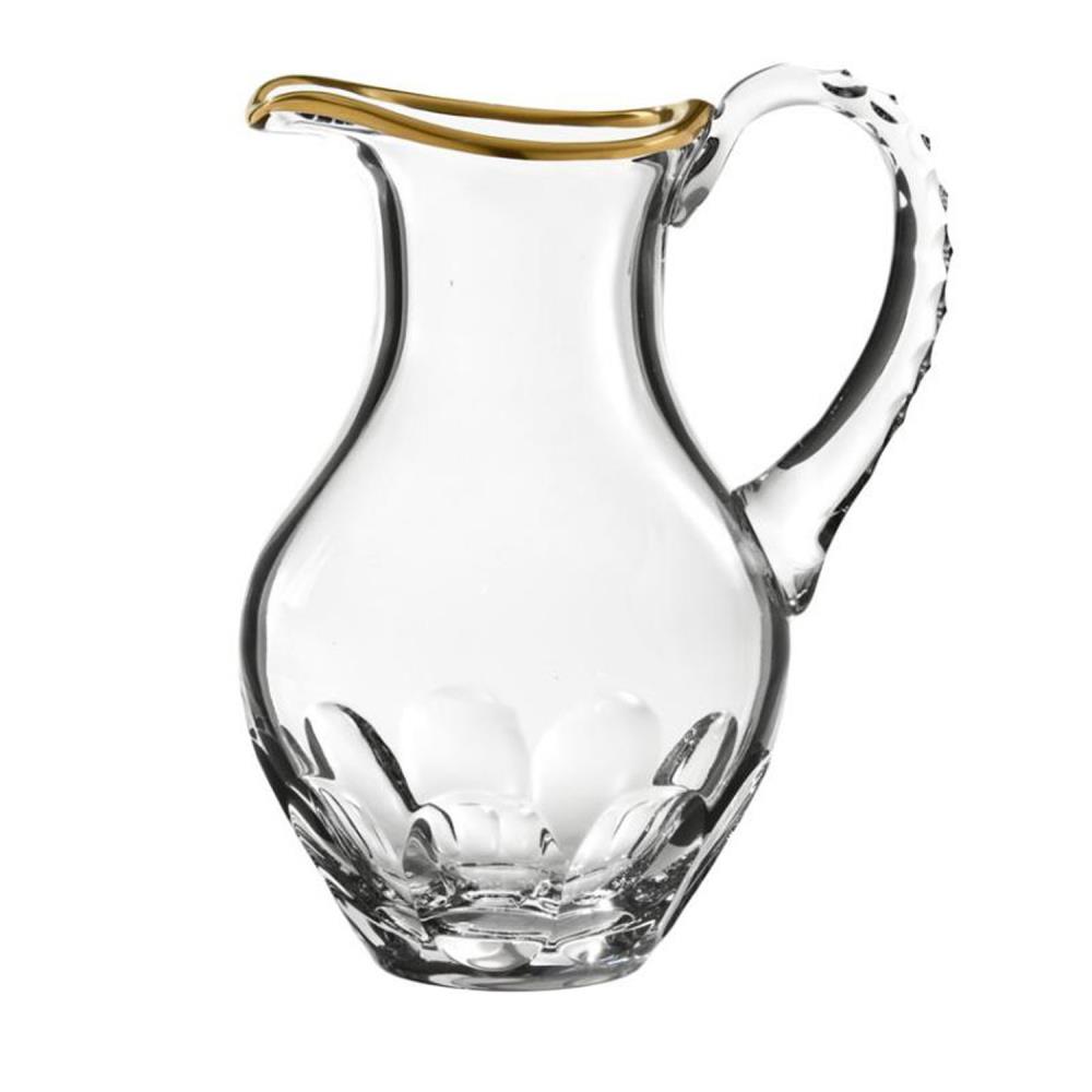 Jug crystal Palais Gold rim clear (25 cm)
