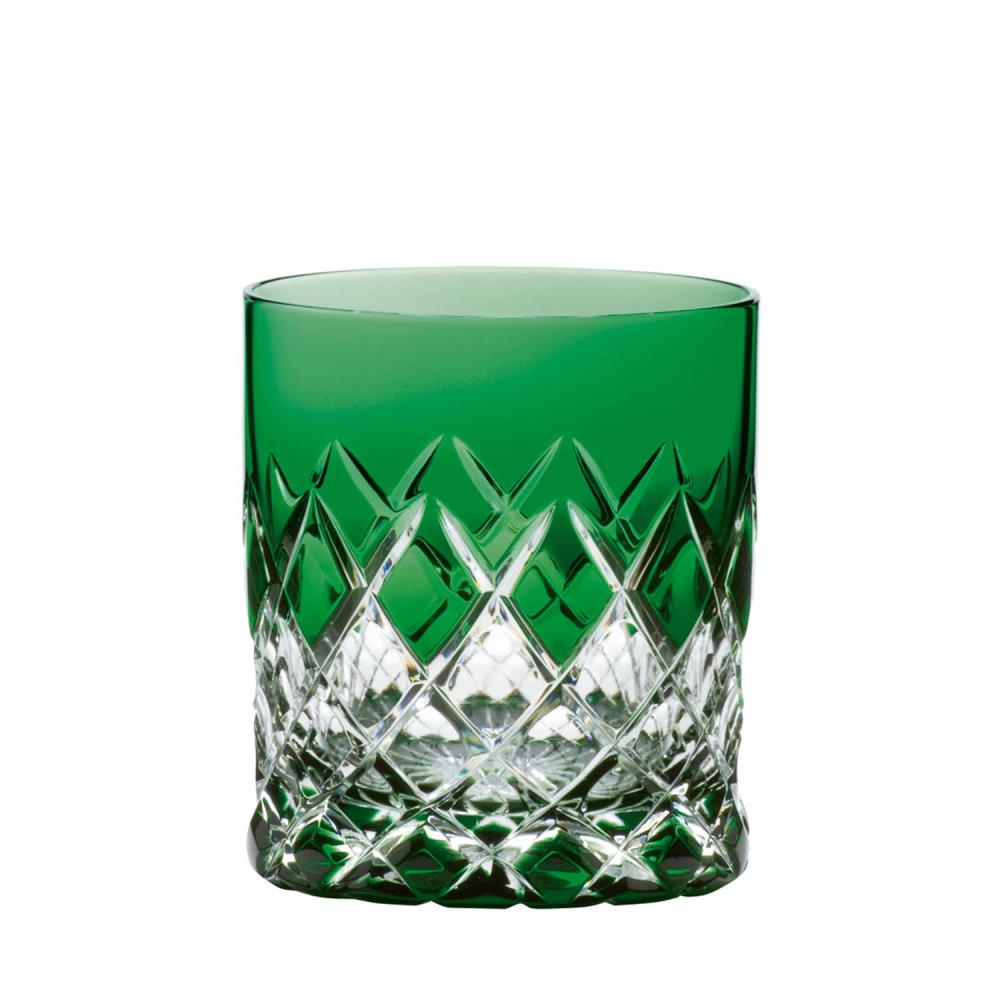 Crystal whiskey glass VENEDIG emerald (9 cm)