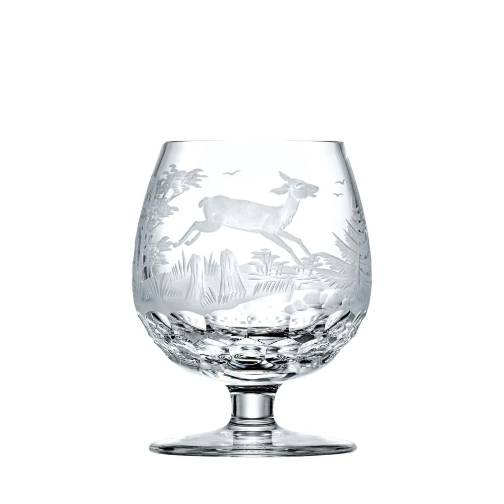 Cognac glass crystal hunt deer clear (10,6 cm)