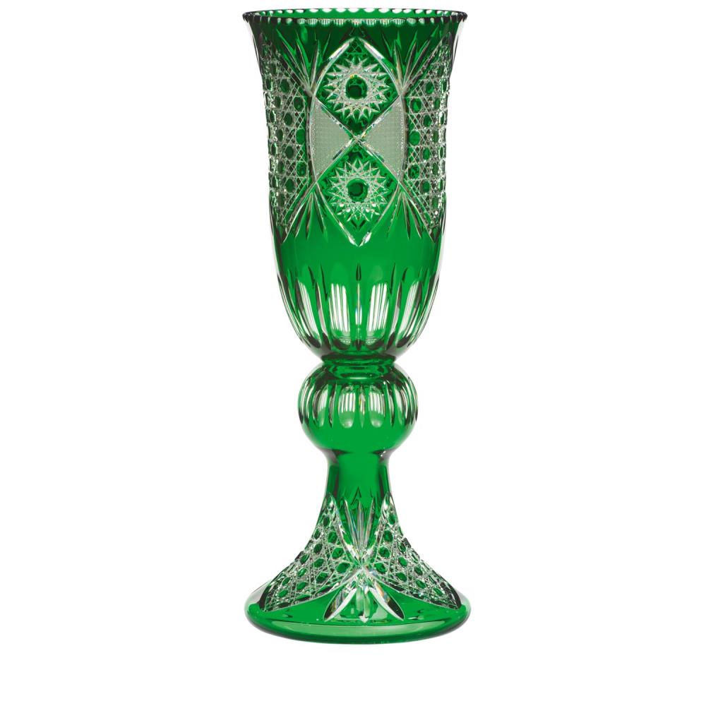 Vase Kristallglas Florence smaragd (70 cm)