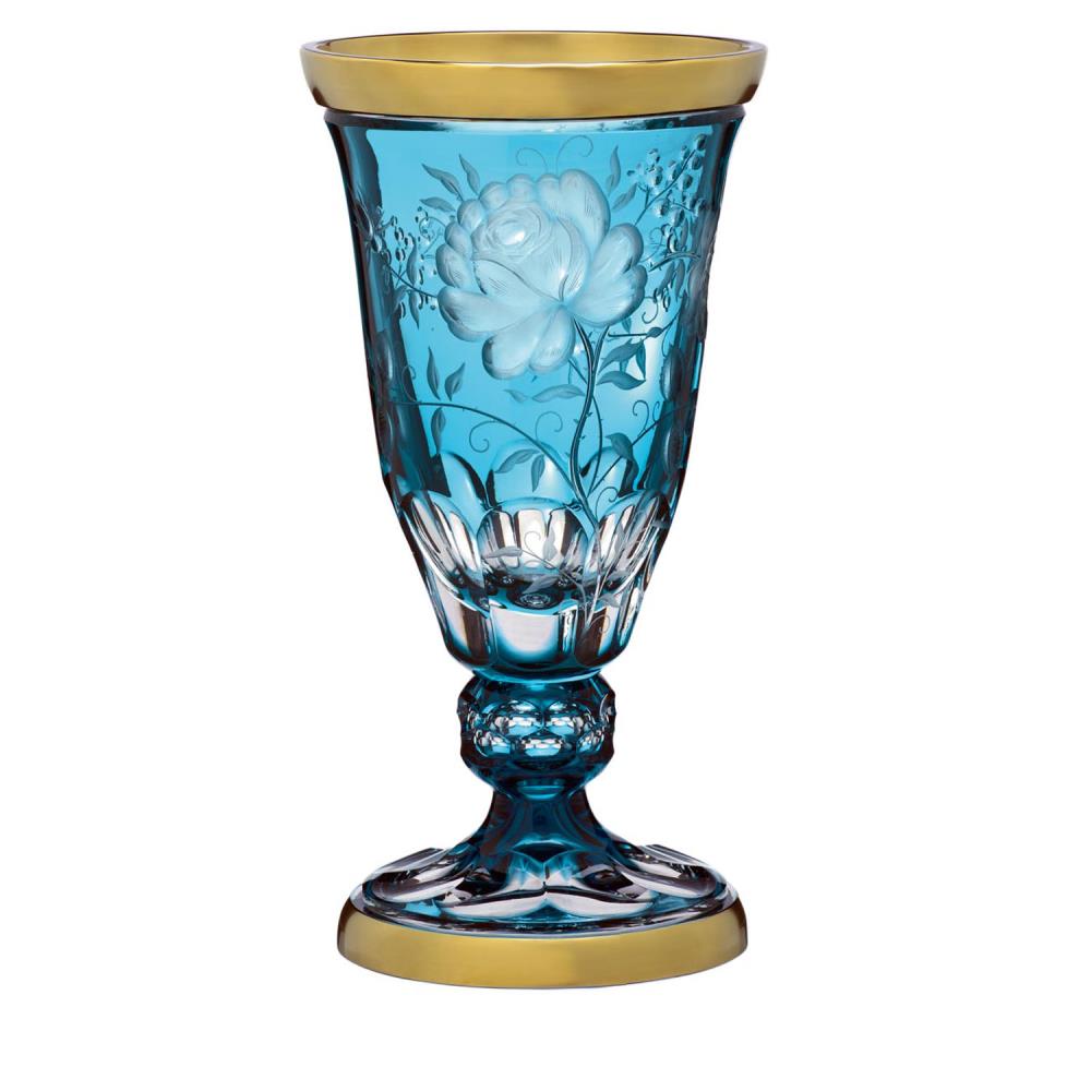 Vase Crystal Primerose Gold azure (40 cm)