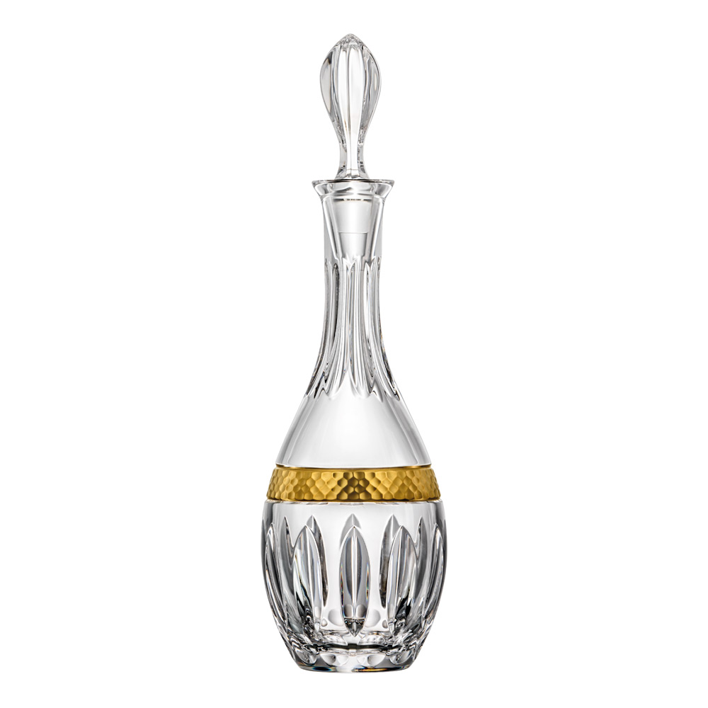 Wine carafe decanter crystal Kristall Bloom Gold (37,5 cm)