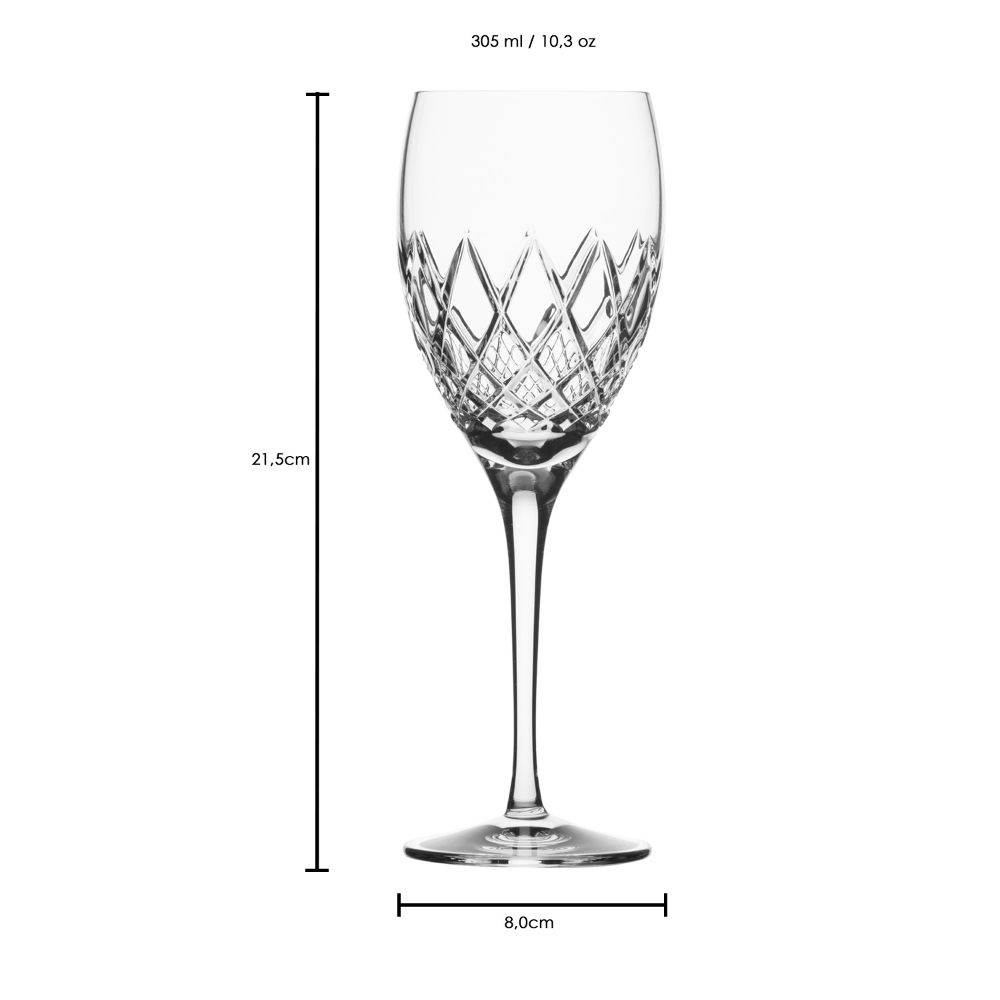 Red wine glass crystal Venedig clear (21,5 cm)