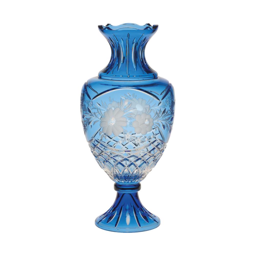 Vase Kristallglas Natalie aqua (56 cm)