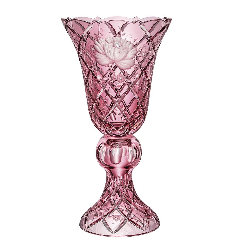 Vase Kristallglas Sunrose rosalin (52 cm)