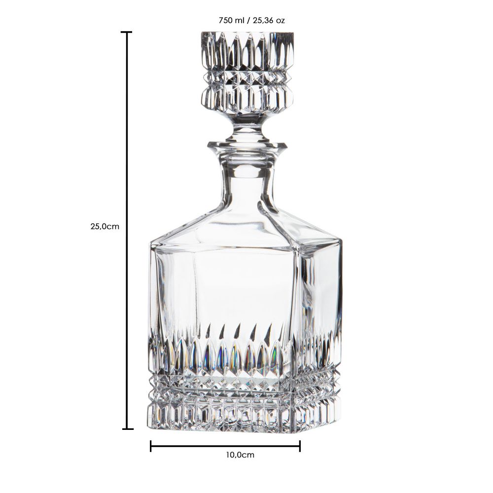 Whiskey decanter crystal Empire clear (25 cm)