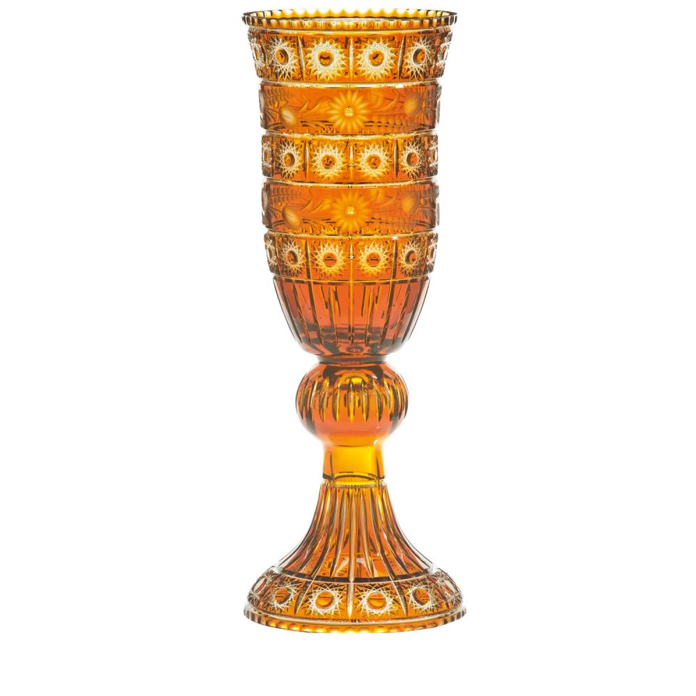 Vase crystal glass Madlein amber (70 cm)