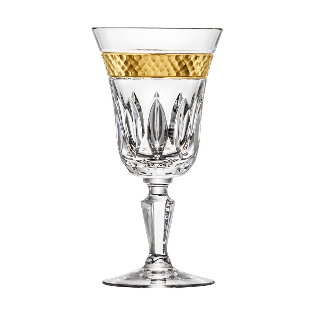 Red wine glass crystal Bloom Gold clear (18.5 cm)
