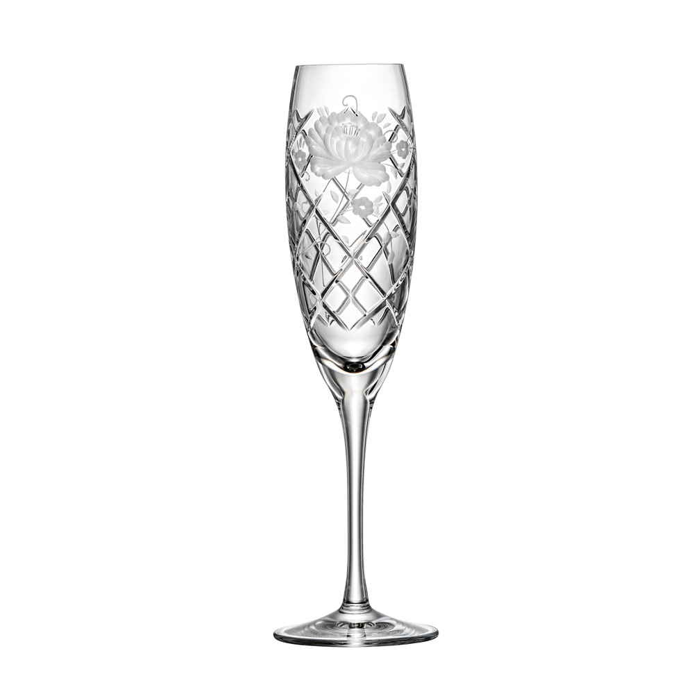 Champagne glass crystal Sunrose clear (25.5 cm)