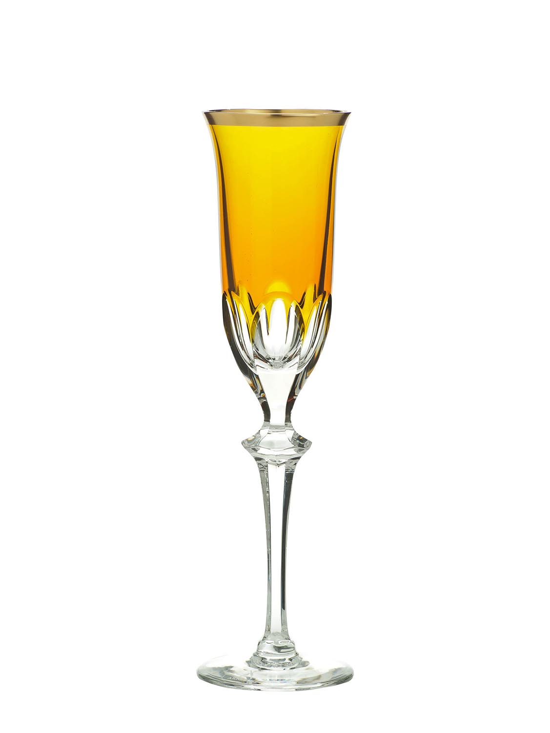 Champagne Glass crystal Palais Gold amber (26,2 cm)
