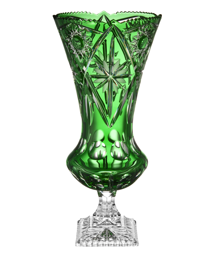 Vase Kristallglas Nizza smaragd (42 cm)