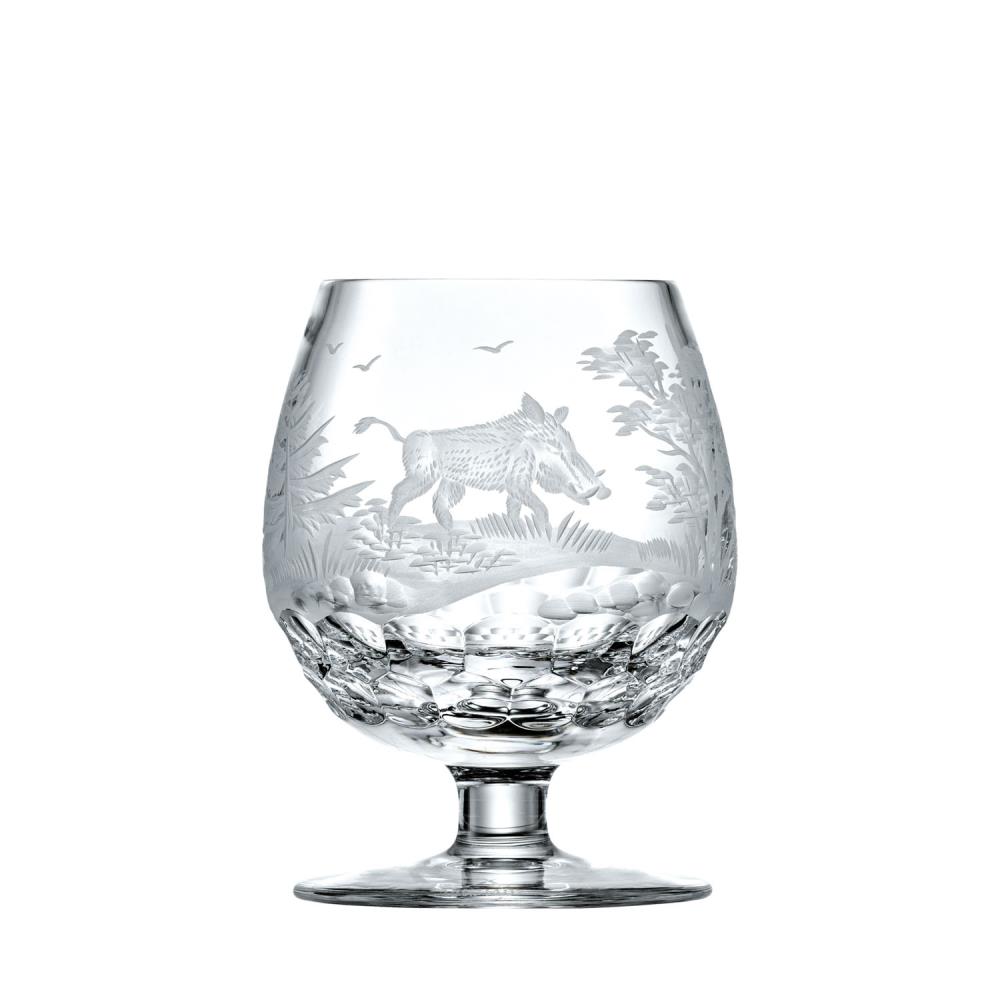 Cognac glass crystal wild boar clear (10,6 cm)