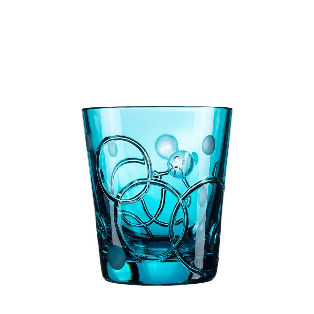 Becher Kristallglas Circle azur (8,5 cm)