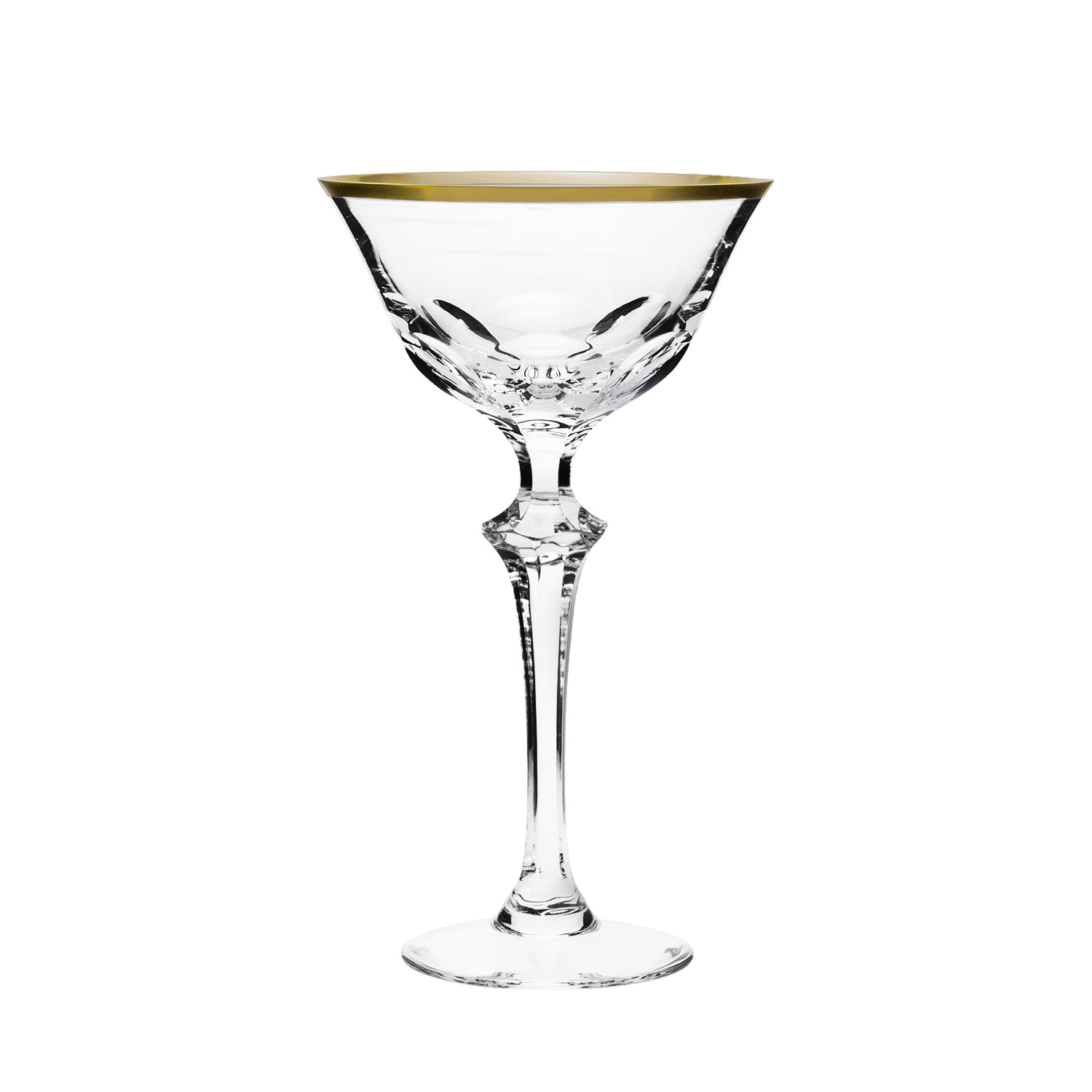 Cocktail glass crystal Palais Gold rim clear (19,8 cm)