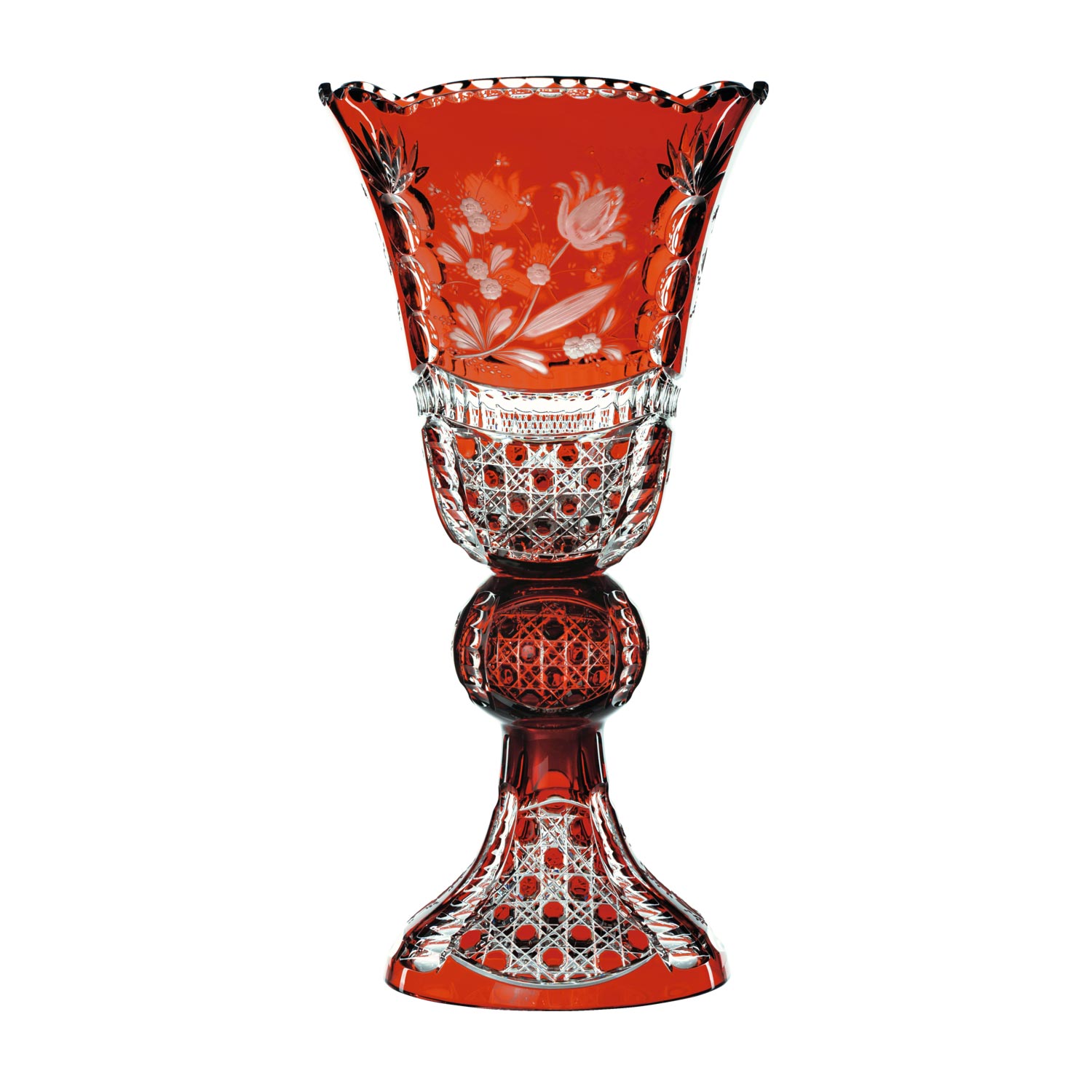 Vase Kristallglas Tulipa rubin (52 cm)