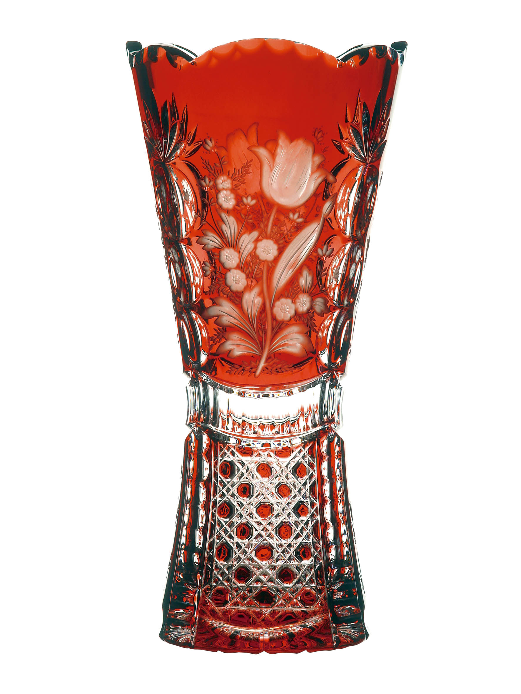 Vase Kristallglas Tulipa rubin (30 cm)