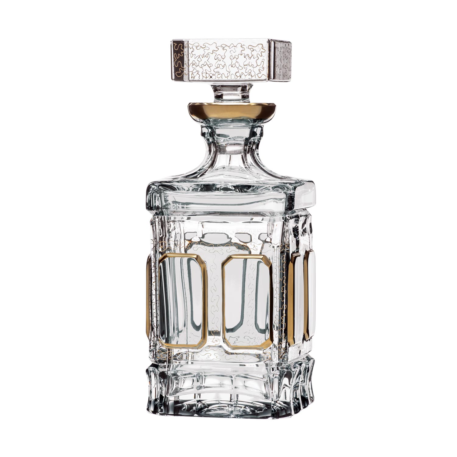 Whiskey decanter crystal antique clear (25 cm)