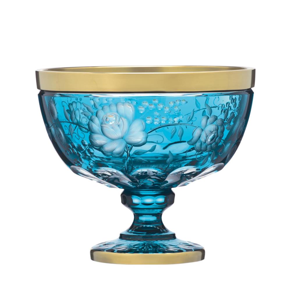 Schale Kristallglas Primerose Gold azur (30 cm)