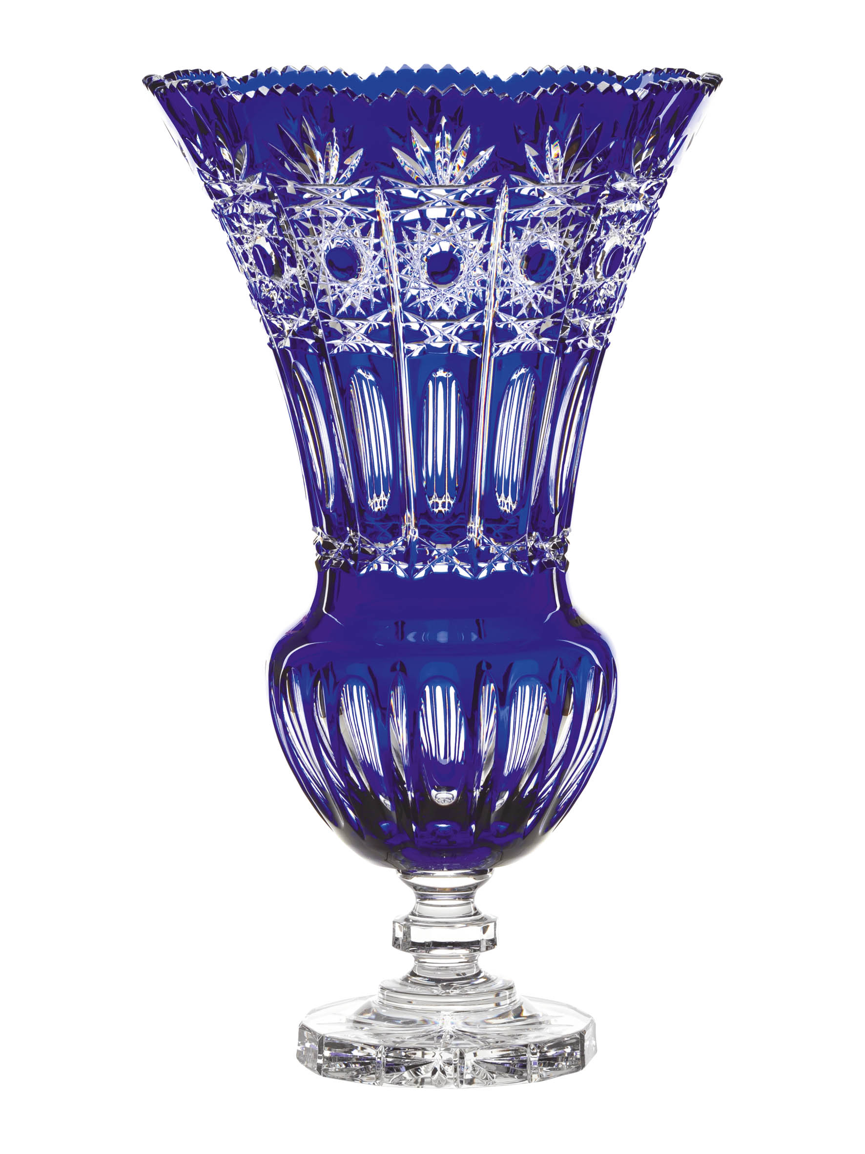 Vase crystal Dresden cobalt (44 cm)