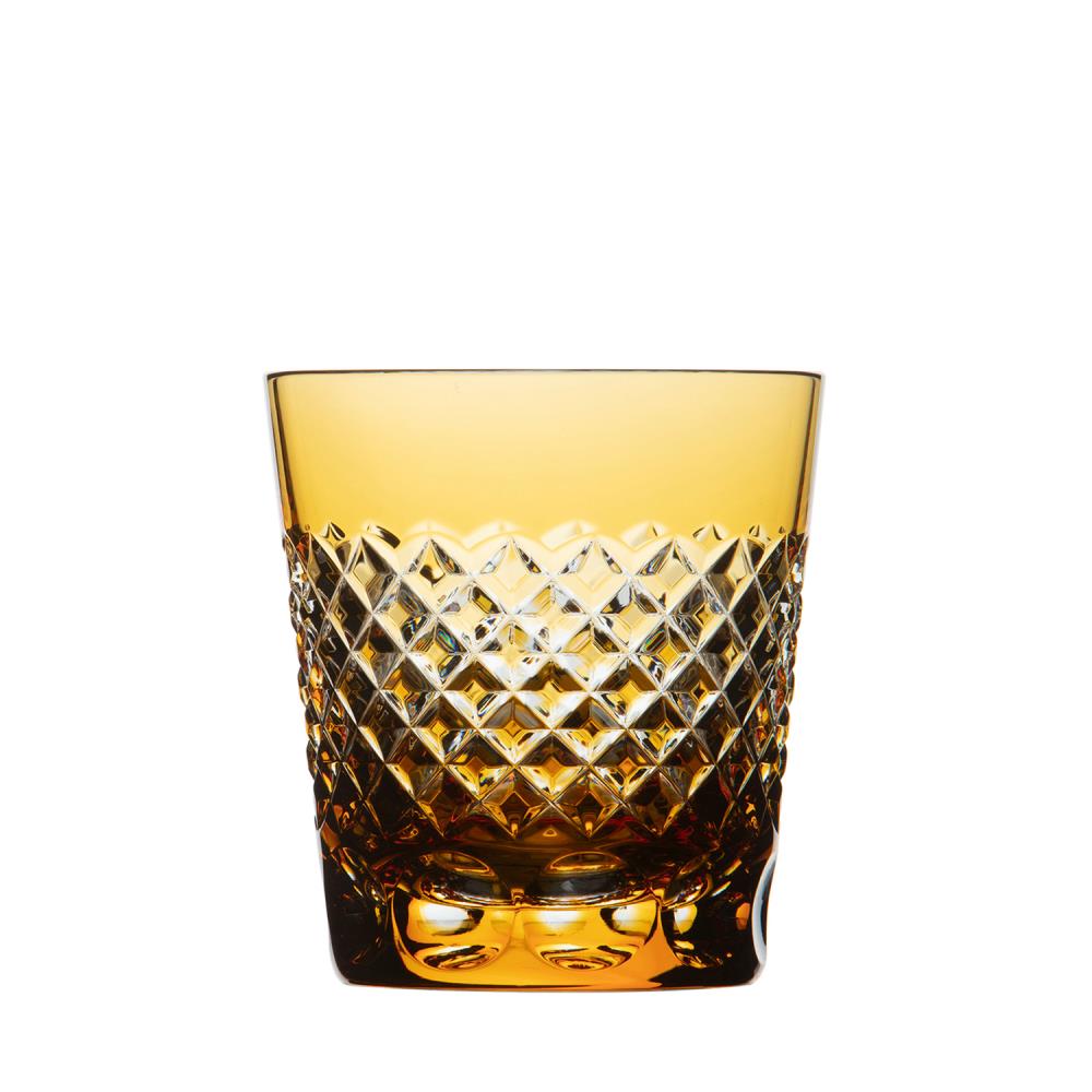 drinking glass crystal karo amber (8,5 cm)