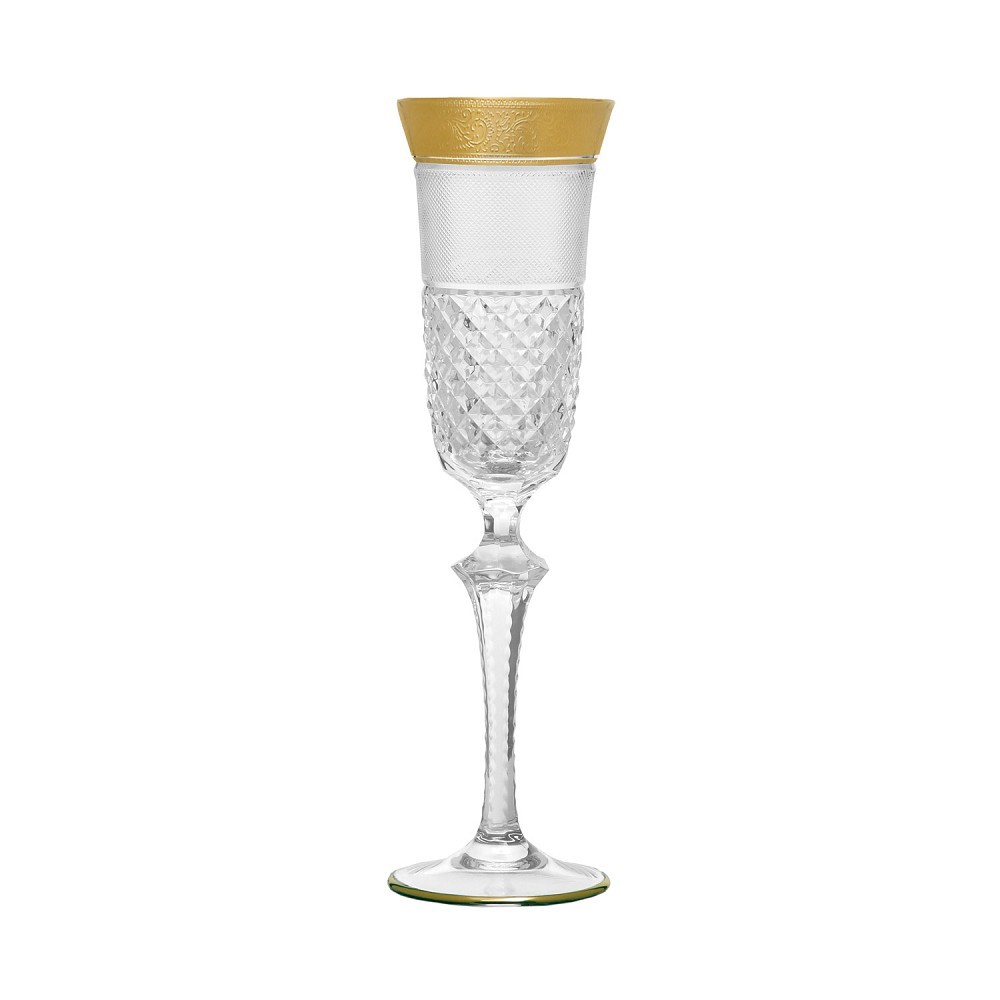 Champagne glass crystal Rococo clear (25,3 cm)