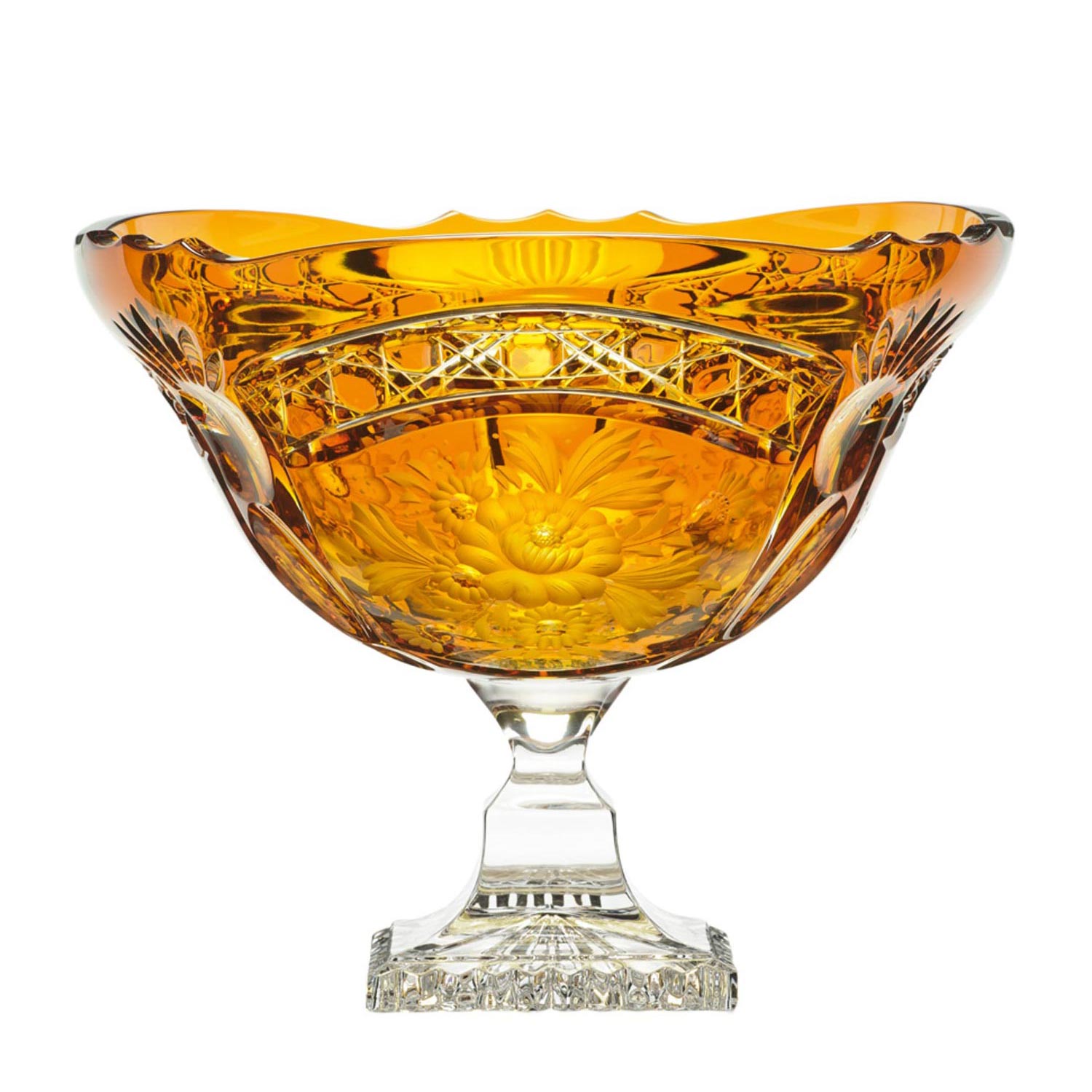 Schale Kristallglas Luxury amber (25 cm)