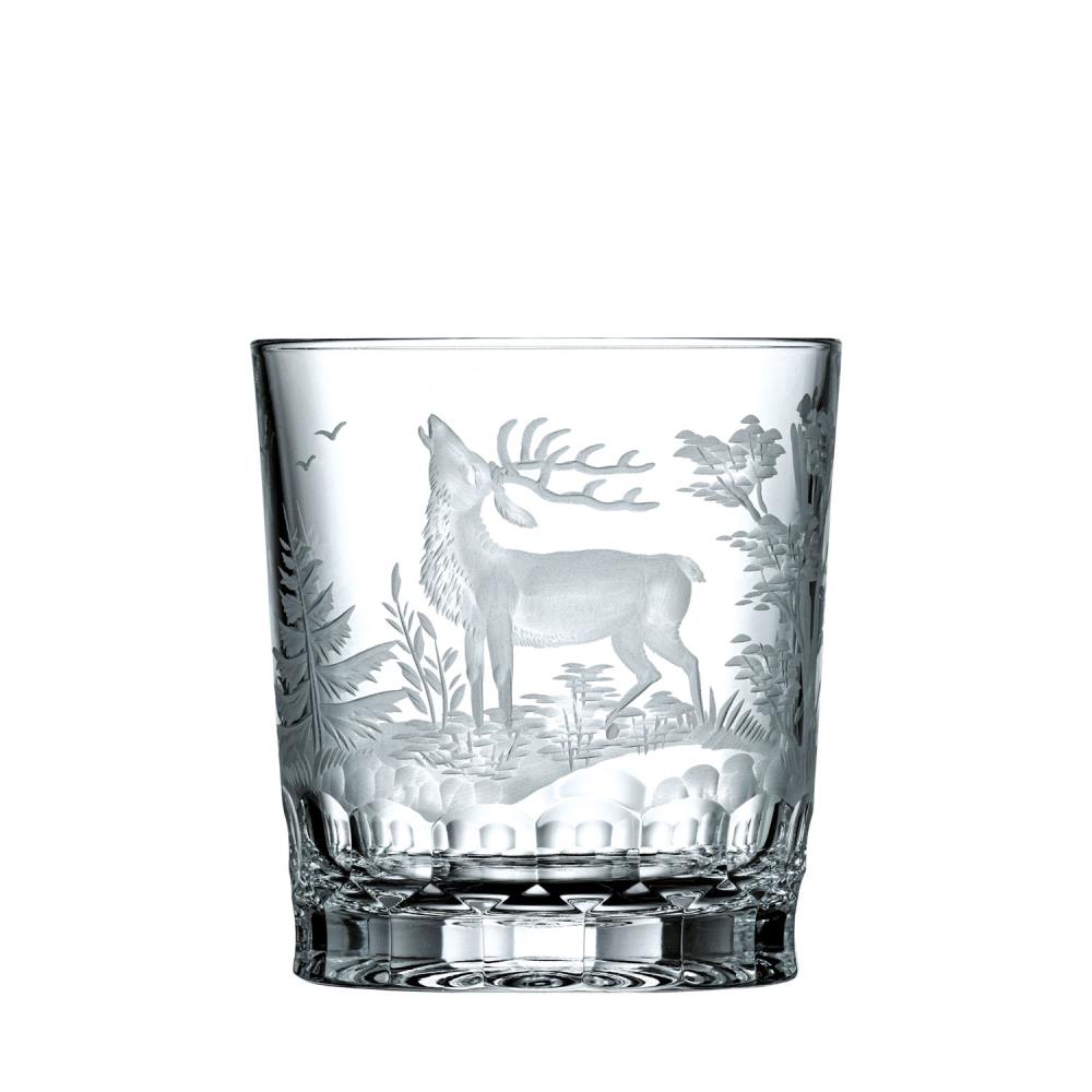 Whiskey glass crystal hunting deer clear (9.3 cm)