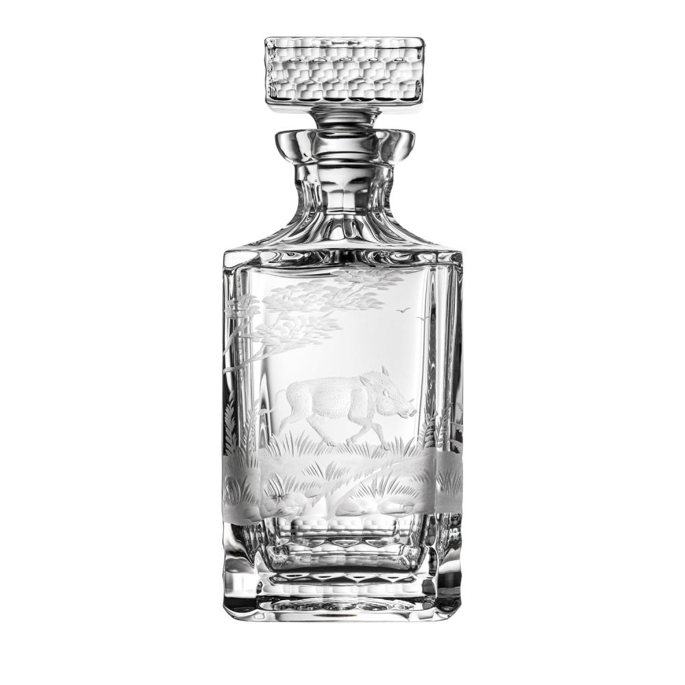 Whiskey carafe crystal hunting wild boar clear (25 cm)